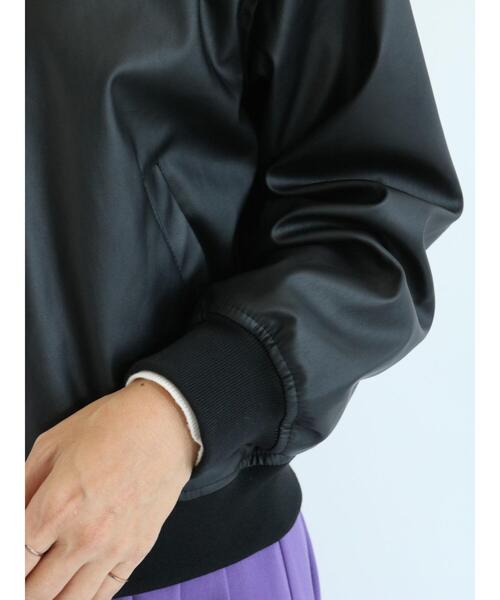 Te chichi TERRASSE（テチチテラス）の「ショートリブブルゾン（ブルゾン・レディース・ブラック/ベージュ・ﾌﾘ-）」の14枚目の写真