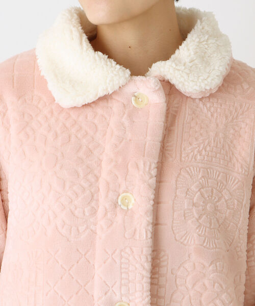 Afternoon Tea（アフタヌーンティー）の「クロシェ柄オパールガウン（ガウン/バスローブ・レディース・ライトグレー/ピンク・ONE SIZE）」の6枚目の写真