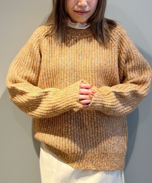 LOVELESS（ラブレス）の「カラーネップラグランプルオーバー（ニット