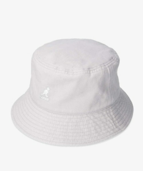 KANGOL（カンゴール）の「KANGOL/カンゴール　WASHED BUCKET（ハット・レディース・ブラック/ホワイト/チャコール/ブルー/グリーン/エメラルドブルー/カーキ・L/XL/M）」の2枚目の写真