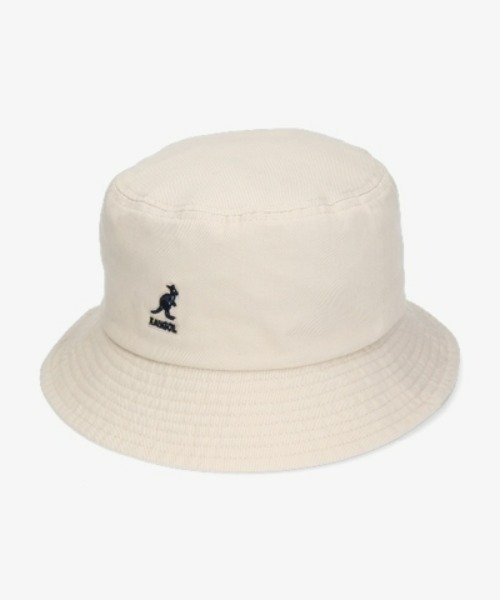 KANGOL（カンゴール）の「KANGOL/カンゴール　WASHED BUCKET（ハット・レディース・ブラック/ホワイト/チャコール/ブルー/グリーン/エメラルドブルー/カーキ・L/XL/M）」の4枚目の写真