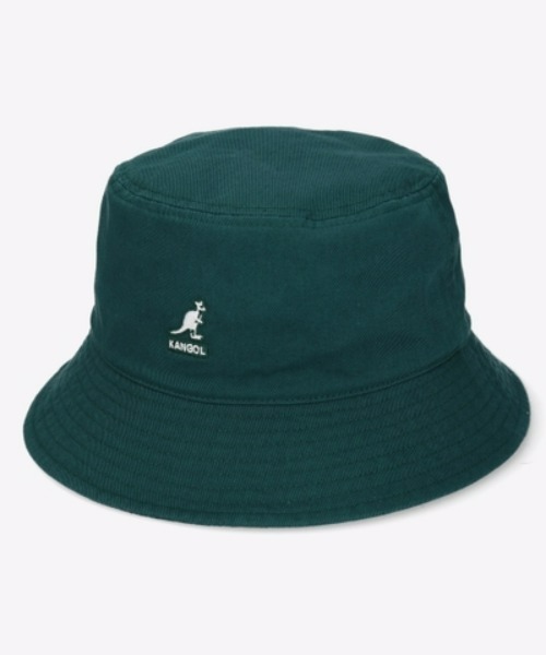 KANGOL（カンゴール）の「KANGOL/カンゴール　WASHED BUCKET（ハット・レディース・ブラック/ホワイト/チャコール/ブルー/グリーン/エメラルドブルー/カーキ・L/XL/M）」の5枚目の写真