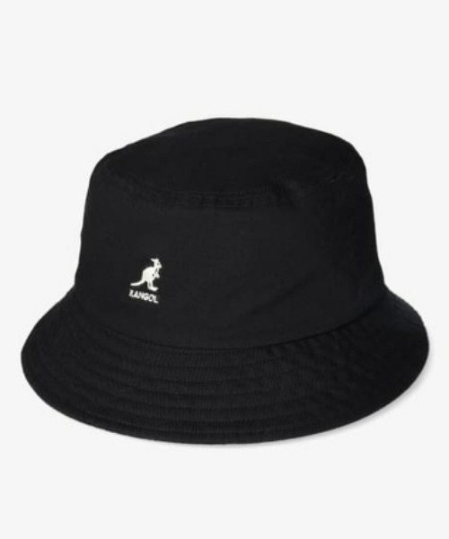 KANGOL（カンゴール）の「KANGOL/カンゴール　WASHED BUCKET（ハット・レディース・ブラック/ホワイト/チャコール/ブルー/グリーン/エメラルドブルー/カーキ・L/XL/M）」の3枚目の写真