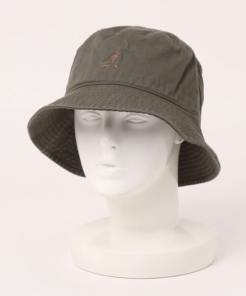 KANGOL（カンゴール）の「KANGOL/カンゴール　WASHED BUCKET（ハット・レディース・ブラック/ホワイト/チャコール/ブルー/グリーン/エメラルドブルー/カーキ・L/XL/M）」の12枚目の写真