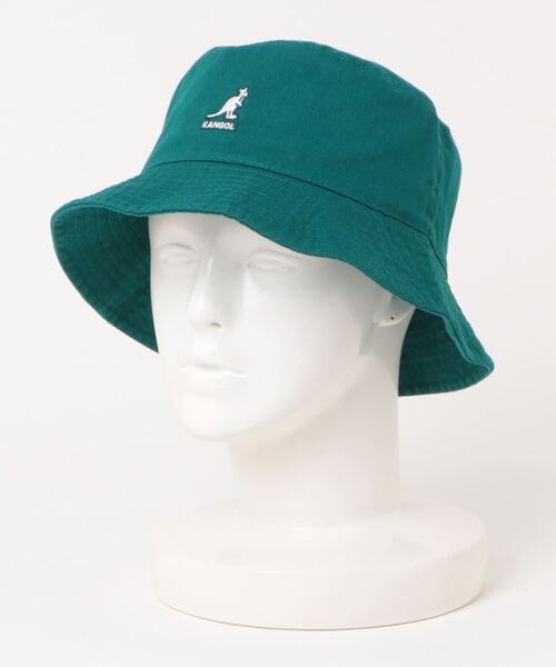KANGOL（カンゴール）の「KANGOL/カンゴール　WASHED BUCKET（ハット・レディース・ブラック/ホワイト/チャコール/ブルー/グリーン/エメラルドブルー/カーキ・L/XL/M）」の17枚目の写真