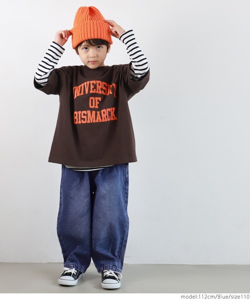 coca（coca）（コカ）の「キッズ デニムタックワイドパンツ（デニムパンツ・キッズ・ネイビー/ブルー・100/110/120/130/140）」の19枚目の写真