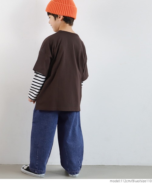 coca（coca）（コカ）の「キッズ デニムタックワイドパンツ（デニムパンツ・キッズ・ネイビー/ブルー・100/110/120/130/140）」の21枚目の写真