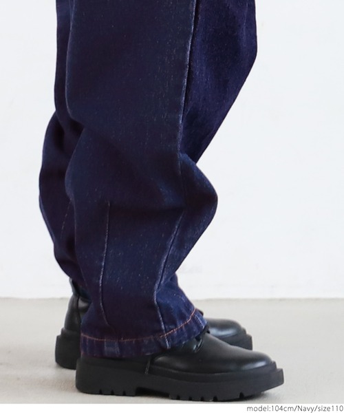 coca（coca）（コカ）の「キッズ デニムタックワイドパンツ（デニムパンツ・キッズ・ネイビー/ブルー・100/110/120/130/140）」の17枚目の写真