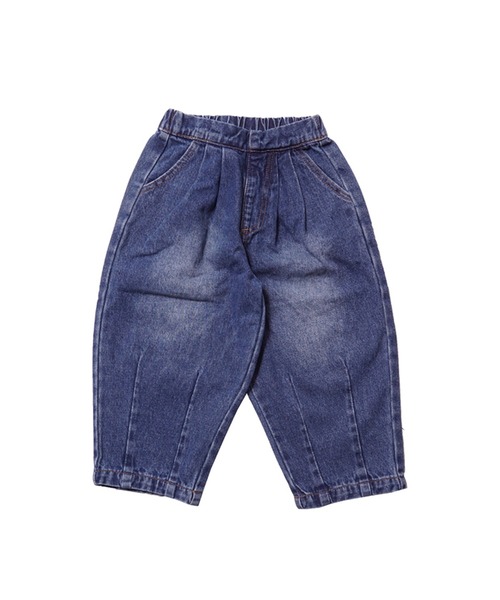 coca（coca）（コカ）の「キッズ デニムタックワイドパンツ（デニムパンツ・キッズ・ネイビー/ブルー・100/110/120/130/140）」の6枚目の写真