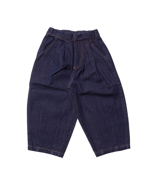 coca（coca）（コカ）の「キッズ デニムタックワイドパンツ（デニムパンツ・キッズ・ネイビー/ブルー・100/110/120/130/140）」の7枚目の写真