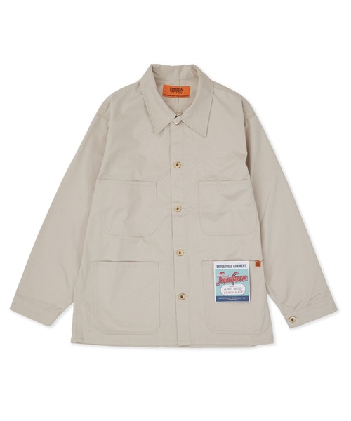 UNIVERSAL OVERALL（ユニバーサルオーバーオール）の「COVERALL(カバーオール)（カバーオール・メンズ・アイボリー/ボルドー/モカ/ベージュ/チャコールグレー/ライトグレー/ブラック/ダークブラウン/グレー/ネイビー・SMALL/MEDIUM/LARGE/S/M/L/XX-SMALL/X-SMALL）」の2枚目の写真