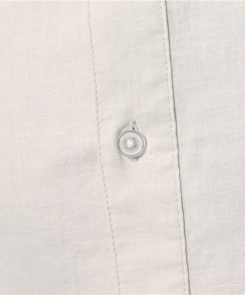 WEGO(ウィゴー)の「WEGO/リネンMIXバンドカラーロングシャツ(シャツ/ブラウス・メンズ・ホワイト/グレー・MEDIUM/LARGE)」の7枚目の写真