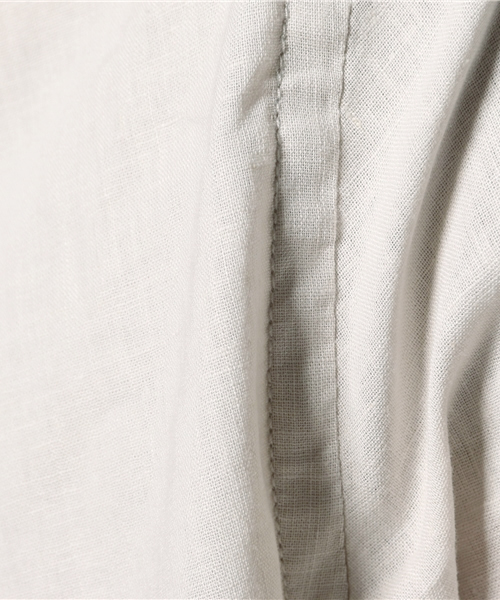 WEGO(ウィゴー)の「WEGO/リネンMIXバンドカラーロングシャツ(シャツ/ブラウス・メンズ・ホワイト/グレー・MEDIUM/LARGE)」の8枚目の写真