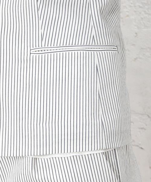 green label relaxing（グリーンレーベルリラクシング）の「[VERY掲載]GO SILKYCODEWAY 1B -P/O ジャケット  GV gof101（テーラードジャケット・レディース・オフホワイト/ブラック・40/38）」の11枚目の写真