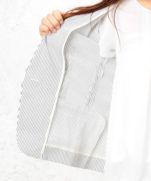 green label relaxing（グリーンレーベルリラクシング）の「[VERY掲載]GO SILKYCODEWAY 1B -P/O ジャケット  GV gof101（テーラードジャケット・レディース・オフホワイト/ブラック・40/38）」の12枚目の写真