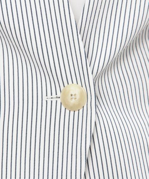 green label relaxing（グリーンレーベルリラクシング）の「[VERY掲載]GO SILKYCODEWAY 1B -P/O ジャケット  GV gof101（テーラードジャケット・レディース・オフホワイト/ブラック・40/38）」の14枚目の写真