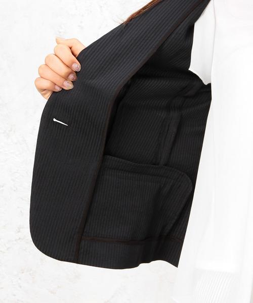 green label relaxing（グリーンレーベルリラクシング）の「[VERY掲載]GO SILKYCODEWAY 1B -P/O ジャケット  GV gof101（テーラードジャケット・レディース・オフホワイト/ブラック・40/38）」の8枚目の写真