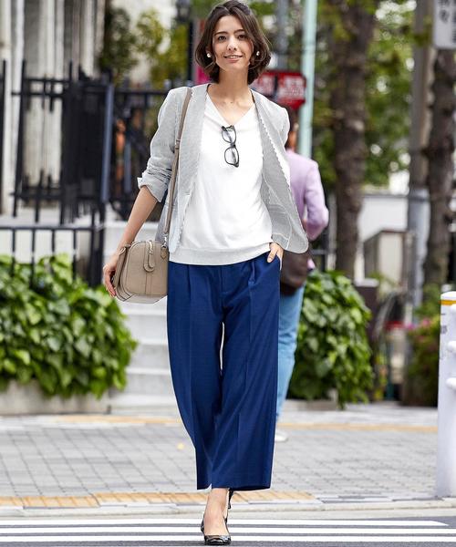 green label relaxing（グリーンレーベルリラクシング）の「[VERY掲載]GO SILKYCODEWAY 1B -P/O ジャケット  GV gof101（テーラードジャケット・レディース・オフホワイト/ブラック・40/38）」の18枚目の写真