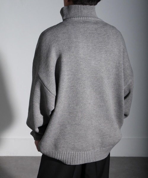 【セール】ハーフジップスタンドカラーオーバーサイズニット/ハイネックニット(ニット/セーター)|Nilway(ニルウェイ) 【セール】ハーフジップスタンドカラーオーバーサイズニット/ハイネックニット(ニット/セーター)|Nilway(ニルウェイ)