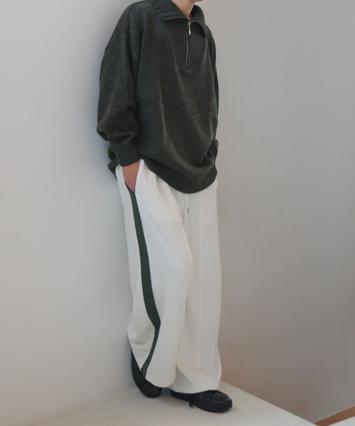 【セール】ハーフジップスタンドカラーオーバーサイズニット/ハイネックニット(ニット/セーター)|Nilway(ニルウェイ) 【セール】ハーフジップスタンドカラーオーバーサイズニット/ハイネックニット(ニット/セーター)|Nilway(ニルウェイ)