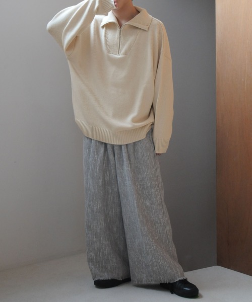 【セール】ハーフジップスタンドカラーオーバーサイズニット/ハイネックニット(ニット/セーター)|Nilway(ニルウェイ) 【セール】ハーフジップスタンドカラーオーバーサイズニット/ハイネックニット(ニット/セーター)|Nilway(ニルウェイ)