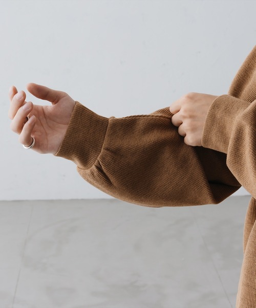 epnok（エプノック）の「ベーシックルーズジップパーカー（パーカー・メンズ・ブラック/キャメル/アイボリー・SMALL/MEDIUM/LARGE）」の16枚目の写真