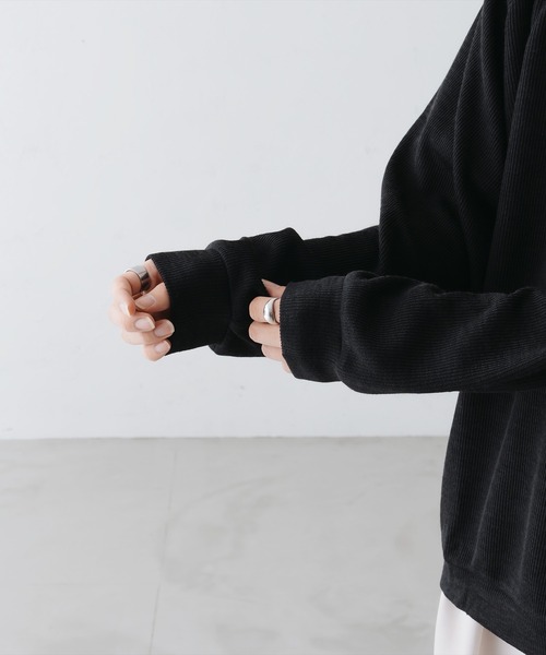 epnok（エプノック）の「ベーシックルーズジップパーカー（パーカー・メンズ・ブラック/キャメル/アイボリー・SMALL/MEDIUM/LARGE）」の17枚目の写真