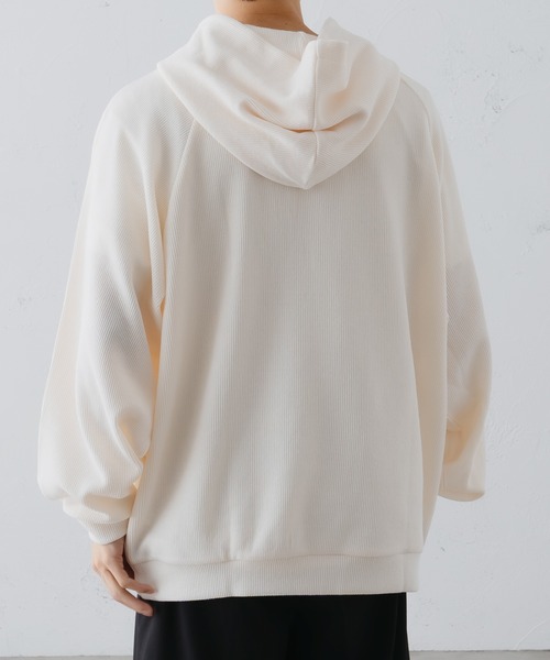 epnok（エプノック）の「ベーシックルーズジップパーカー（パーカー・メンズ・ブラック/キャメル/アイボリー・SMALL/MEDIUM/LARGE）」の18枚目の写真