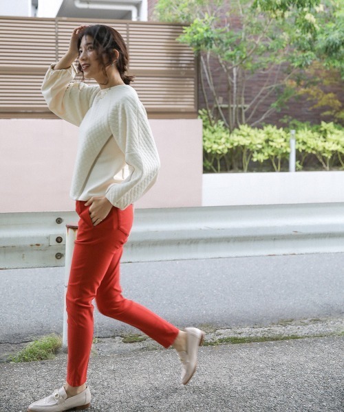 Bou Jeloud(ブージュルード)の「【34-42サイズ展開】裏起毛ハキヤセ美脚パンツ(その他パンツ・レディース・ホワイト系その他/ブラック/チャコールグレー/ライトグリーン/オレンジ/ベージュ・38/34/40/42/36)」の22枚目の写真