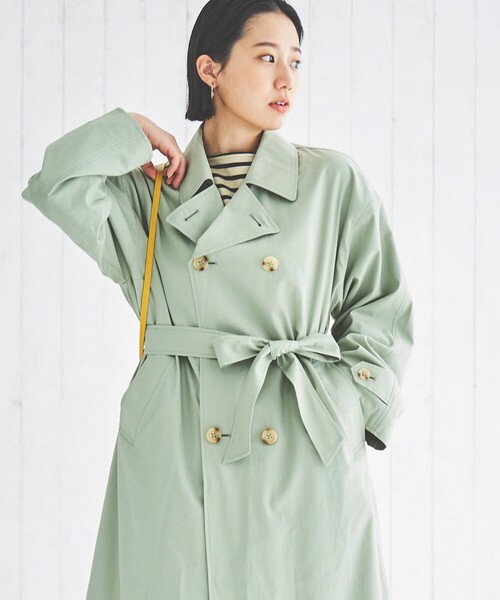 coen（コーエン）の「ルーズトレンチコート（トレンチコート・レディース・オリーブ/ベージュ・L/S/M）」の11枚目の写真