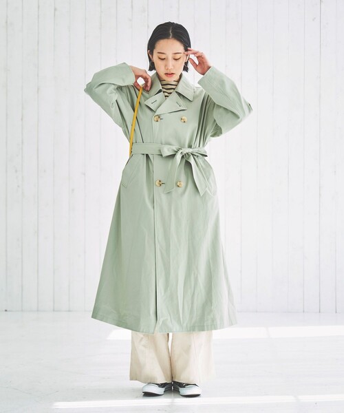 coen(コーエン)の「ルーズトレンチコート(トレンチコート・レディース・オリーブ/ベージュ・S/M/L)」の13枚目の写真