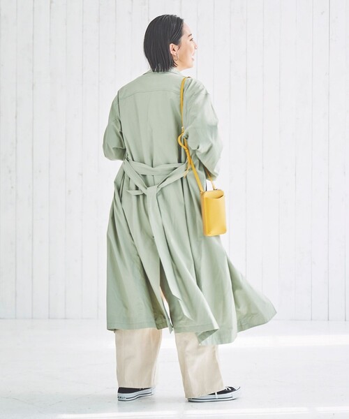 coen(コーエン)の「ルーズトレンチコート(トレンチコート・レディース・オリーブ/ベージュ・S/M/L)」の14枚目の写真