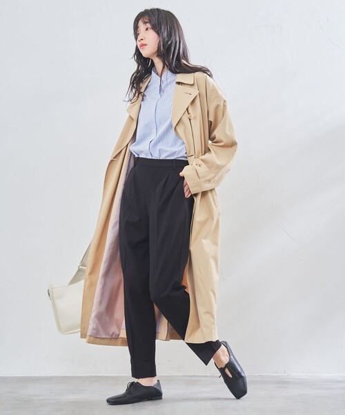 coen（コーエン）の「ルーズトレンチコート（トレンチコート・レディース・オリーブ/ベージュ・L/S/M）」の19枚目の写真