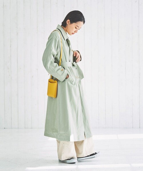 coen（コーエン）の「ルーズトレンチコート（トレンチコート・レディース・オリーブ/ベージュ・L/S/M）」の16枚目の写真