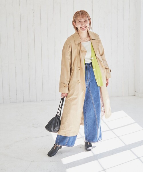 coen（コーエン）の「ルーズトレンチコート（トレンチコート・レディース・オリーブ/ベージュ・L/S/M）」の15枚目の写真