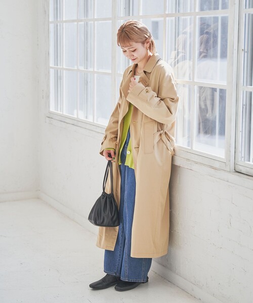 coen（コーエン）の「ルーズトレンチコート（トレンチコート・レディース・オリーブ/ベージュ・L/S/M）」の13枚目の写真