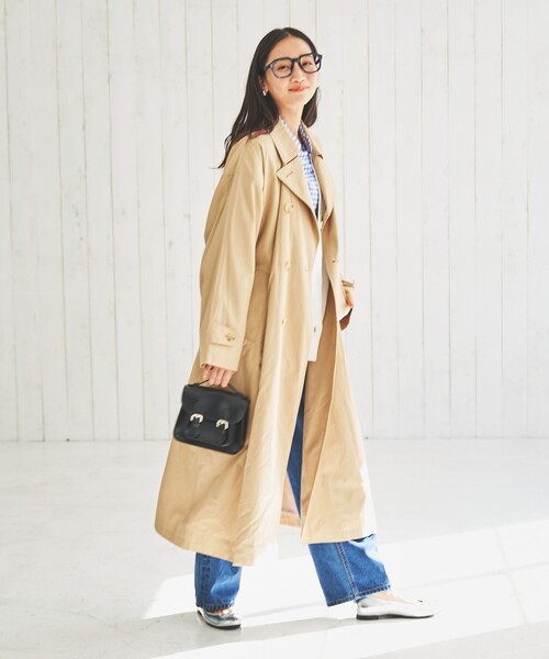 coen（コーエン）の「ルーズトレンチコート（トレンチコート・レディース・オリーブ/ベージュ・L/S/M）」の22枚目の写真