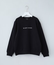 【WORLD for the World】メッセージプリント裏毛プルオーバー