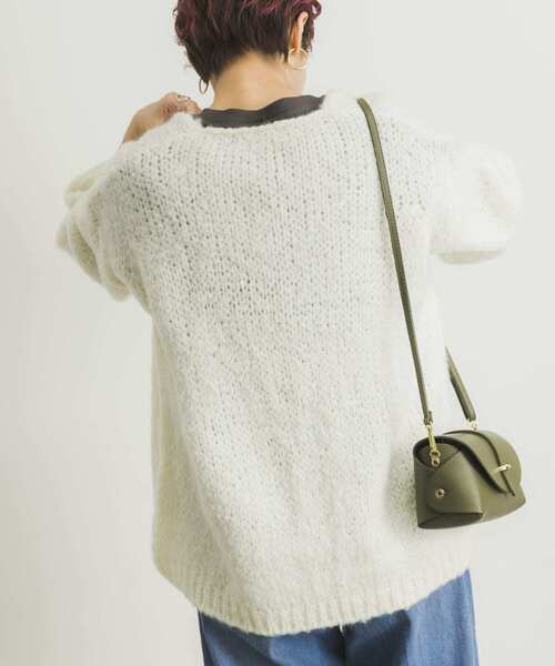 TRICOTS JEAN MARC（トリコットジーンマルク）の「TRICOTS JEAN MARC　ニットカーディガン（カーディガン/ボレロ・レディース・ホワイト/ブラウン/ライトピンク・FREE）」の11枚目の写真