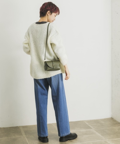 TRICOTS JEAN MARC（トリコットジーンマルク）の「TRICOTS JEAN MARC　ニットカーディガン（カーディガン/ボレロ・レディース・ホワイト/ブラウン/ライトピンク・FREE）」の13枚目の写真