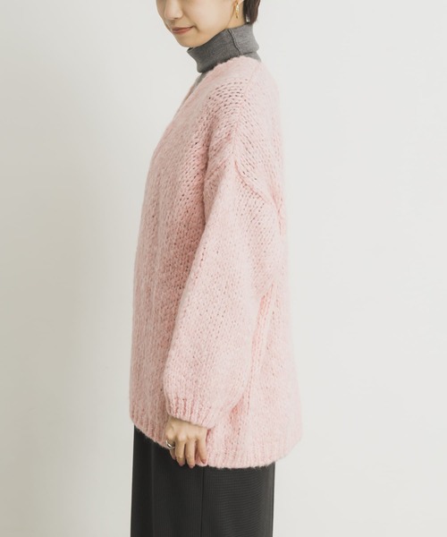 TRICOTS JEAN MARC（トリコットジーンマルク）の「TRICOTS JEAN MARC　ニットカーディガン（カーディガン/ボレロ・レディース・ホワイト/ブラウン/ライトピンク・FREE）」の20枚目の写真