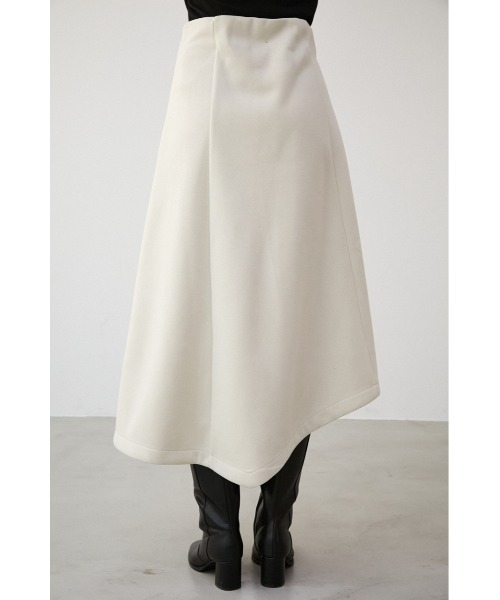 セール】DOUBLE FACE ASYMMETRY SKIRT/ダブルフェイスアシメトリー