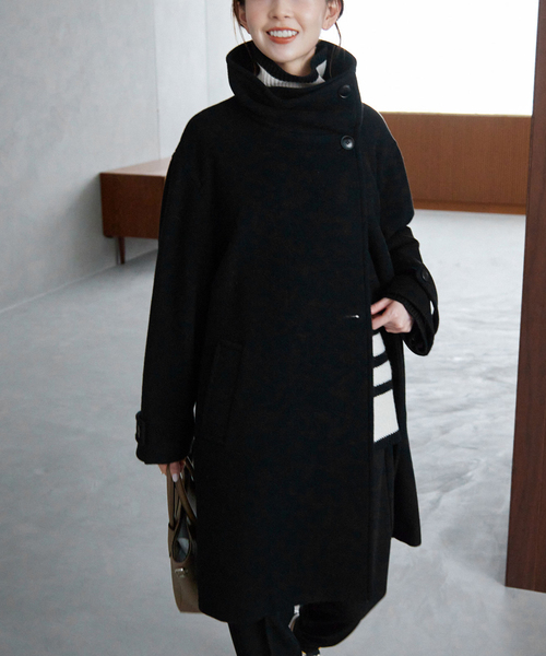 SLOBE IENA(スローブイエナ)の「ペコラムモッサスタンドミドル(その他アウター・レディース・ブラック/キャメル・FREE)」の16枚目の写真