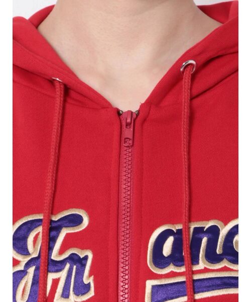 jouetie（ジュエティ）の「フルジップルーズロゴフーディ（パーカー・レディース・ブルー/レッド/ブラック・MEDIUM）」の21枚目の写真