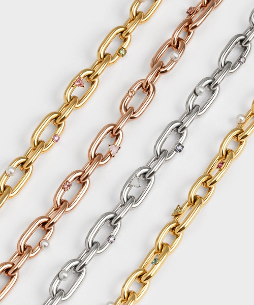 CHARLES & KEITH（チャールズ & キース）の「チェーンリンク マティーニネックレス（ネックレス・レディース・ゴールド系その他/アイボリー/ライラック・FREE）」の11枚目の写真