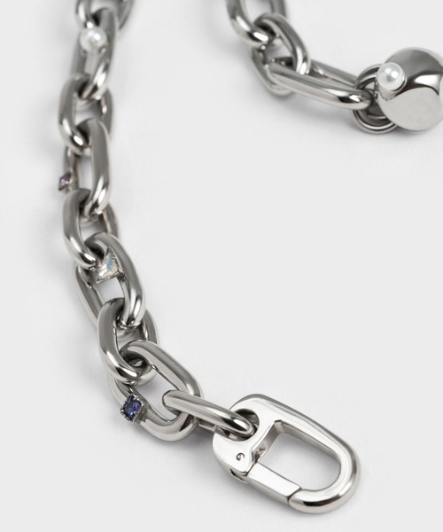 CHARLES & KEITH（チャールズ & キース）の「チェーンリンク マティーニネックレス（ネックレス・レディース・ゴールド系その他/アイボリー/ライラック・FREE）」の13枚目の写真