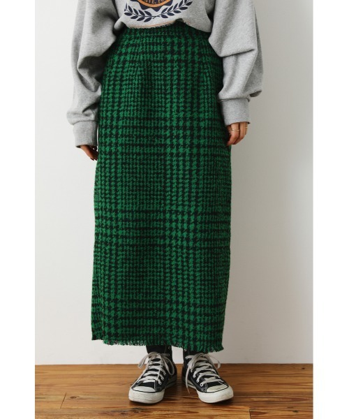 RODEO CROWNS WIDE BOWL(ロデオクラウンズワイドボウル)の「TWEEDナロースカート(スカート・レディース・ブラック系その他/グリーン系その他・FREE)」の3枚目の写真
