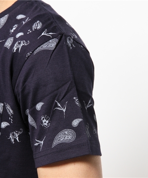OUTLET(アウトレット)の「【CIAOPANIC TYPY】POC総柄ボーダーTEE(Tシャツ/カットソー・メンズ・ネイビー/ホワイト・LARGE/MEDIUM)」の7枚目の写真