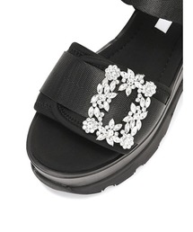 SNIDEL ブラック ビジュー付きサンダル 楽天市場】【SALE／40%OFF】ビジュースニーカーソールサンダル