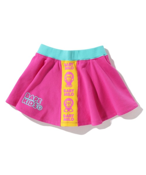 A BATHING APE(アベイシングエイプ)の「BABY MILO COLOR BLOCK SWEAT SKIRT K(スカート・キッズ・ピンク・100/90/110/120)」の4枚目の写真